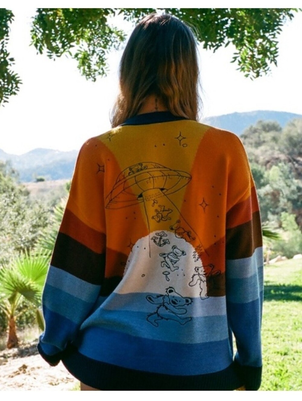Stoned Immaculate x Grateful Dead California Dreams Striped Cardigan Sweater